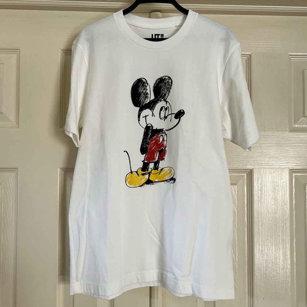 Uniqlo Disney White Mickey Graphic Tee James Jarvis Size Small